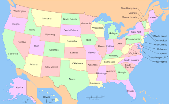 Map of United States